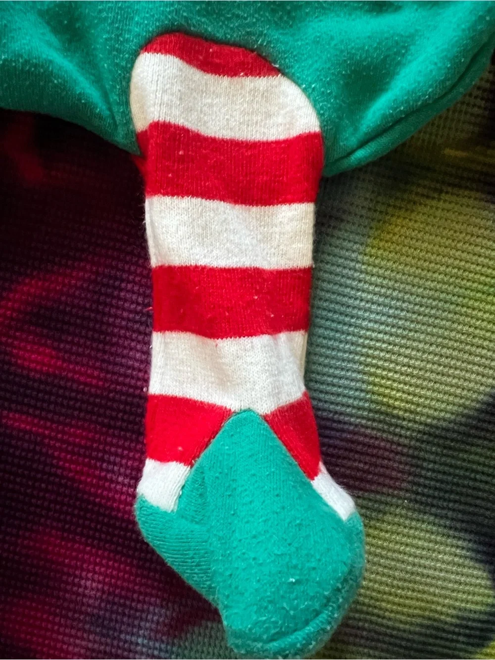 🎁 VTG 90s My 1st Christmas Bear Fleece Footie Sleeper Holiday Baby Bunting
